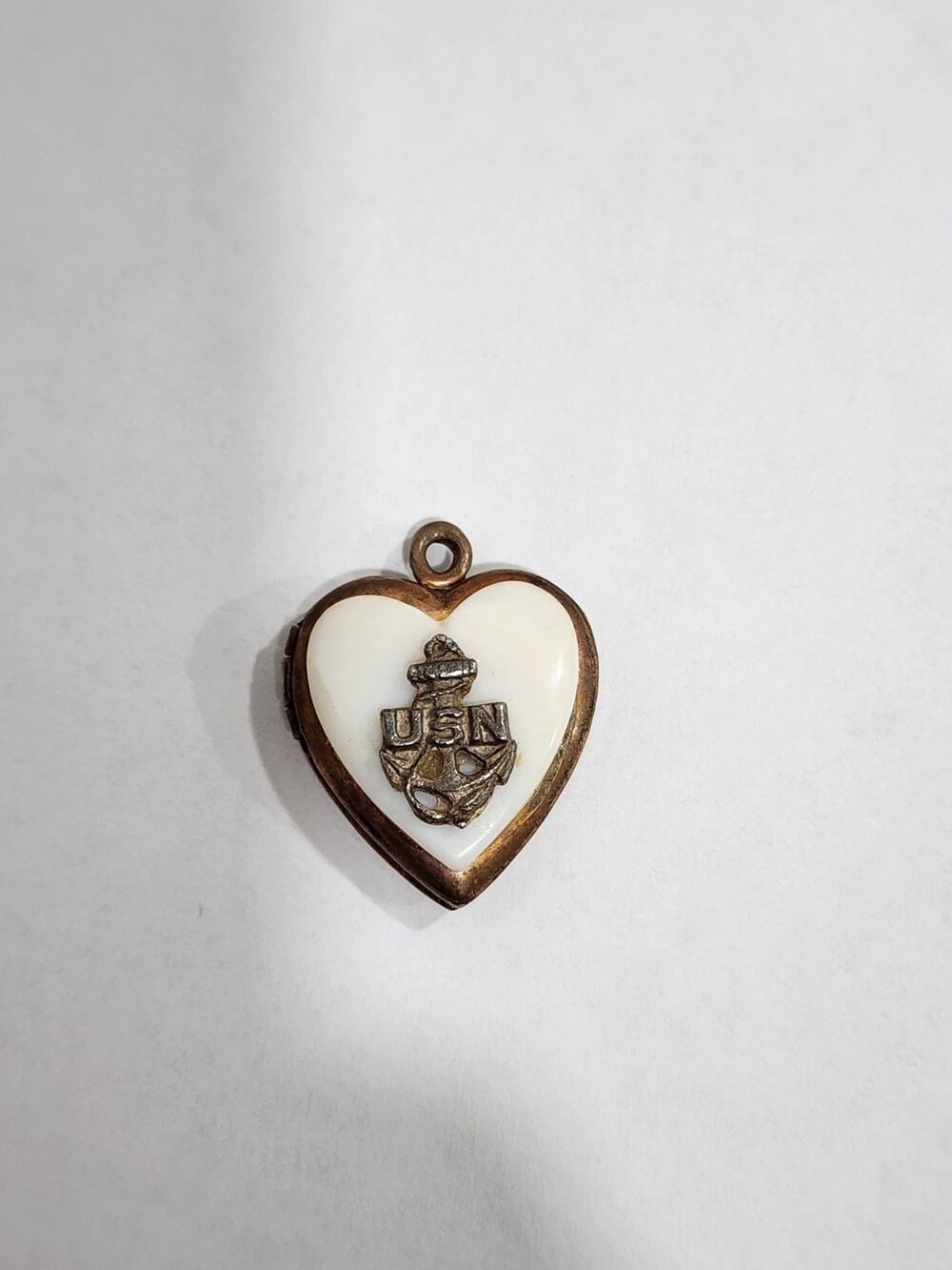 Vintage WWII US Navy Sweetheart Locket Sterling 10K Gold Filled